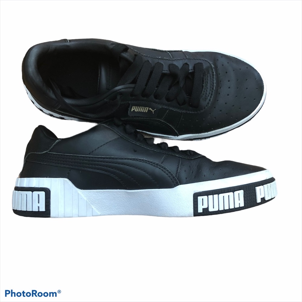 Puma Cali Bold Lace Up Leather Sneakers
